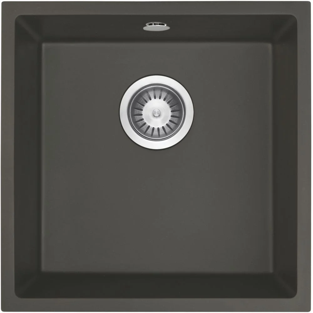 Chiuveta bucatarie compozit Deante Corda, montare sub blat, 44 cm, antracit metalic