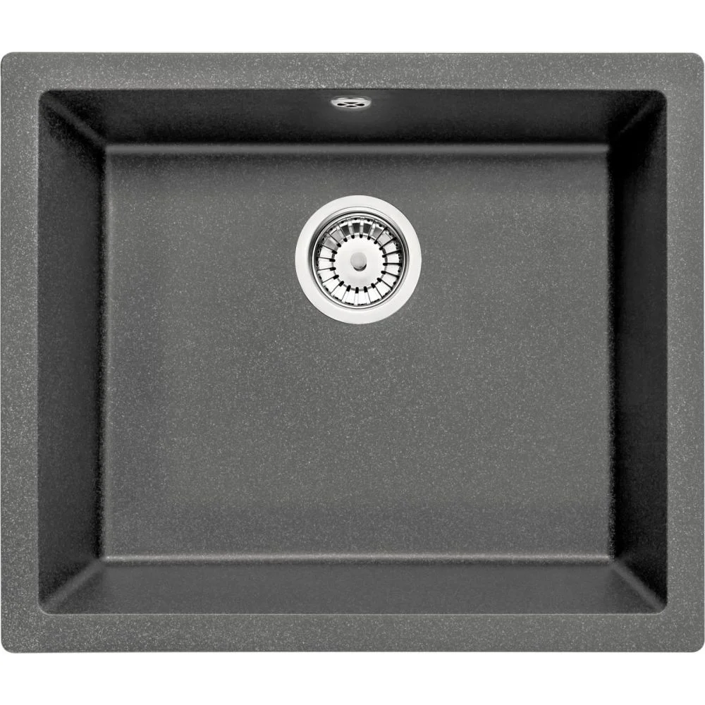 Chiuveta bucatarie compozit sub blat antracit metalic 55 cm Deante Corda