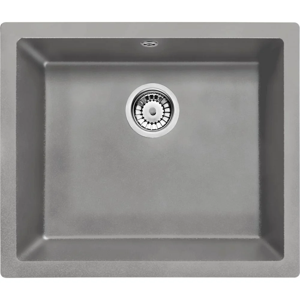 Chiuveta bucatarie compozit sub blat gri mat 55 cm Deante Corda