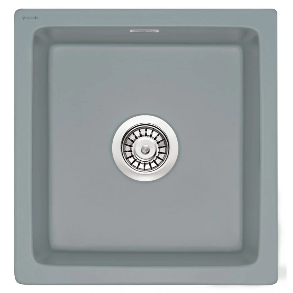 Chiuveta bucatarie din ceramica, culoare gri mat, Deante Sabor