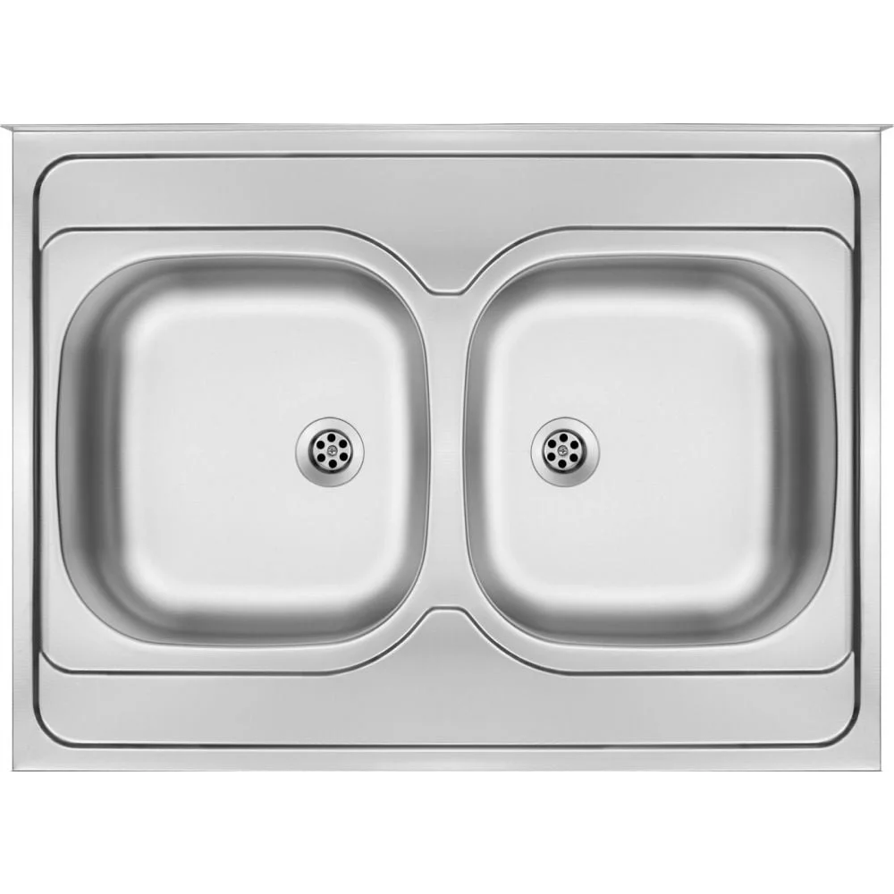 Chiuveta bucatarie inox cu doua cuve crom leinen Deante Tango