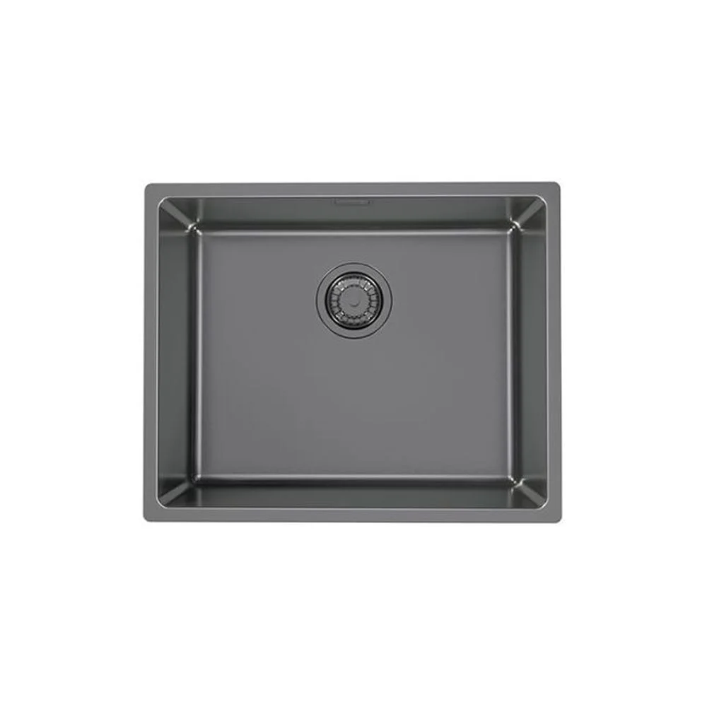 Chiuveta bucatarie inox culoare antracit, montare pe blat, Alveus Monarch Kombino 50