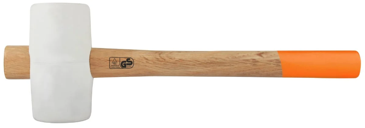 Ciocan cauciuc alb 0.68kg, coada lemn lacuit, EvoTools 601056