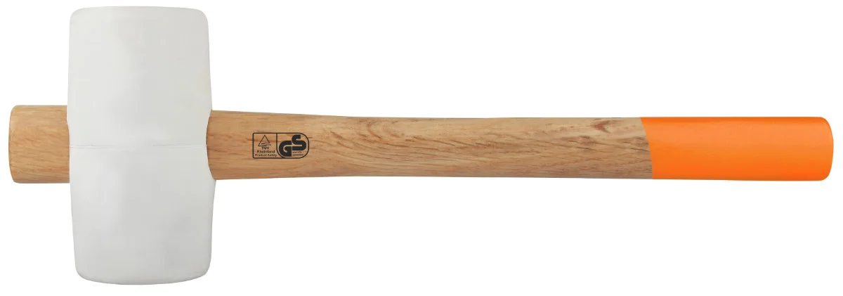 Ciocan cauciuc alb 0.9kg, coada lemn lacuit, EvoTools 601079