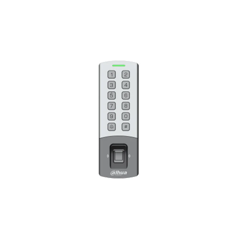 Cititor biometric cu tastatura WiFi standalone Dahua ASI1212M-DW, amprenta/card/parola, 125 kHz, RS-485/Wiegand, 3000 amprente, montaj aplicat