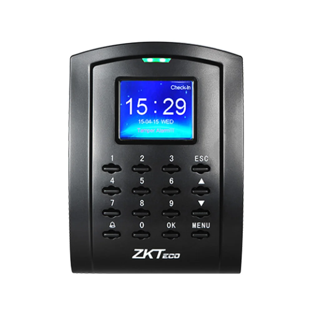 Cititor de proximitate standalone TCP/IP ZKTeco ACO-SC105-12, ecran color 2 inch, EM/MF, 125 KHz/13.56 MHz, cod PIN, 30.000 carduri, 80.000 evenimente