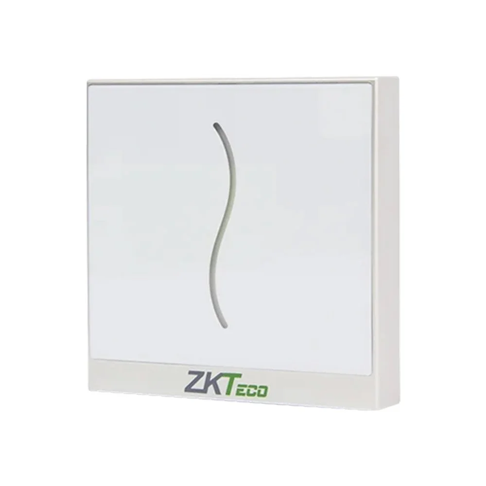 Cititor de proximitate ZKTeco GL-ER-PROID20-W-RS-2, Mifare 13.65 Mhz, Wiegand, interior/exterior, alb
