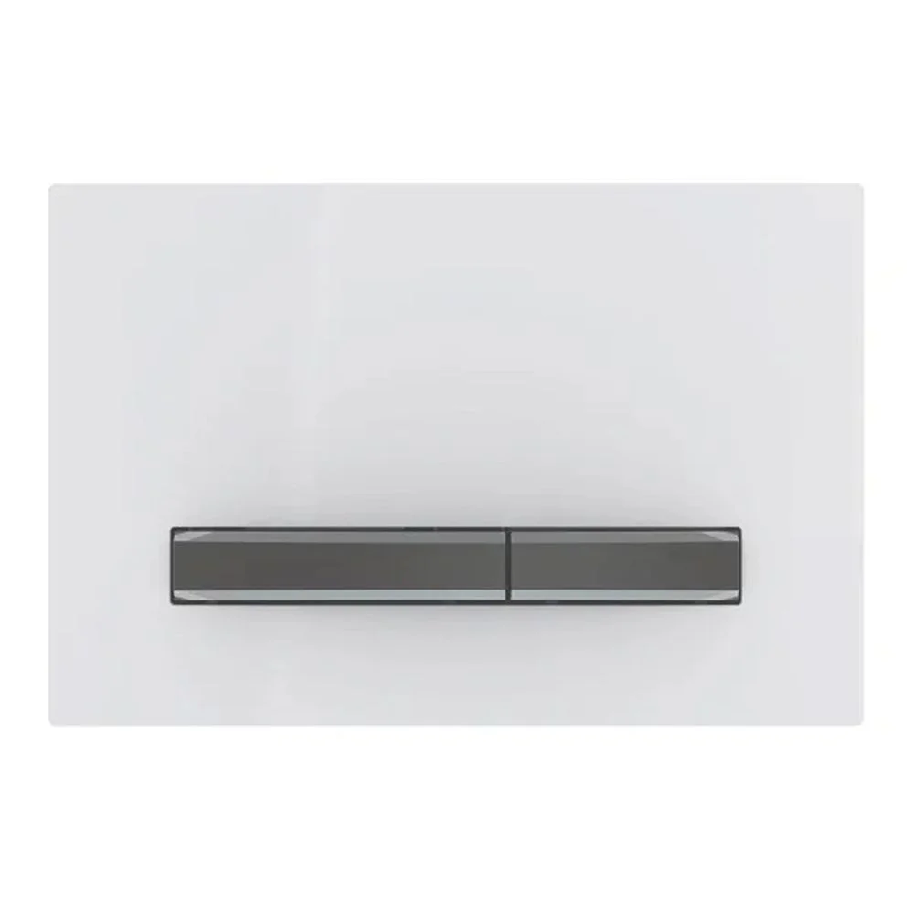 Clapeta actionare rezervor wc Geberit, alb detalii crom-negru, Sigma50