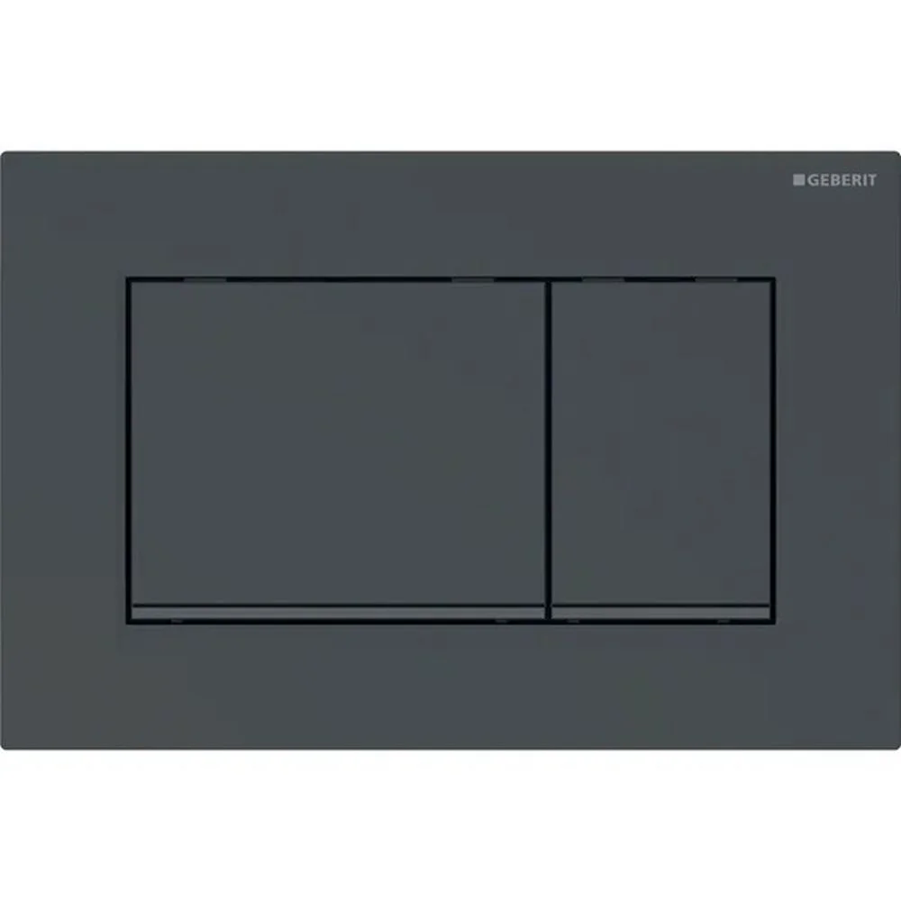 Clapeta actionare rezervor wc negru lucios detalii negru mat Geberit Sigma30