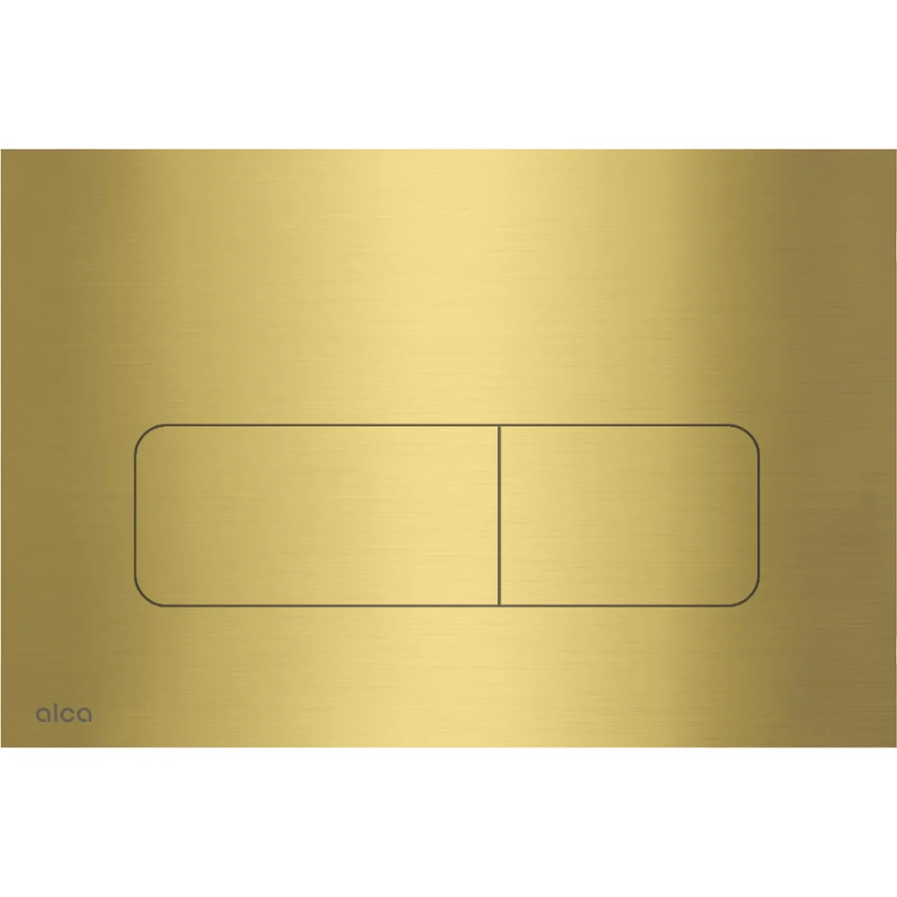 Clapeta actionare rezervor wc, otel inoxidabil alama periata Alcadrain MOON-BRASS