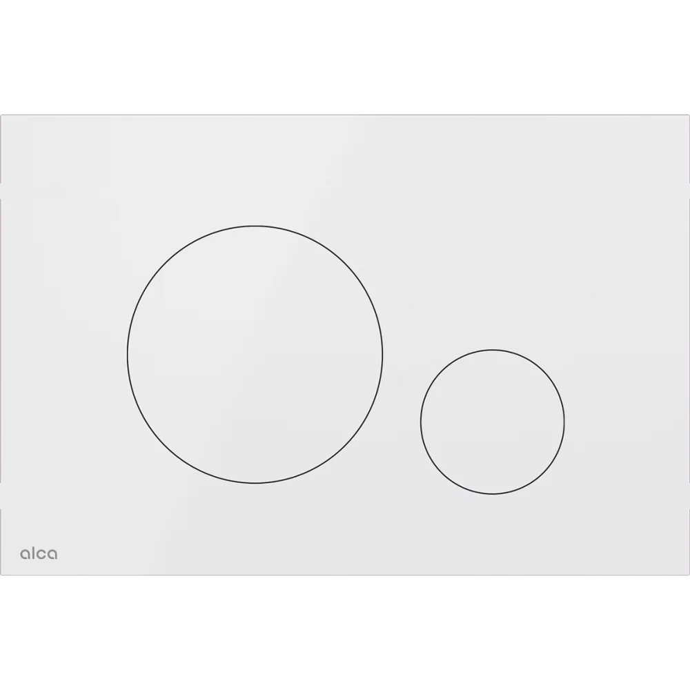 Clapeta actionare rezervor wc, otel inoxidabil alb lucios Alcadrain TURN-WHITE