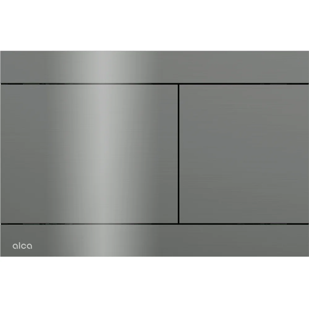 Clapeta actionare rezervor wc, otel inoxidabil gun metal lucios Alcadrain FUN-GM-P