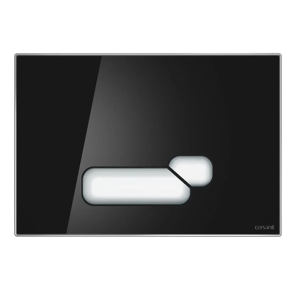 Clapeta actionare rezervor wc sticla neagra Cersanit Actis