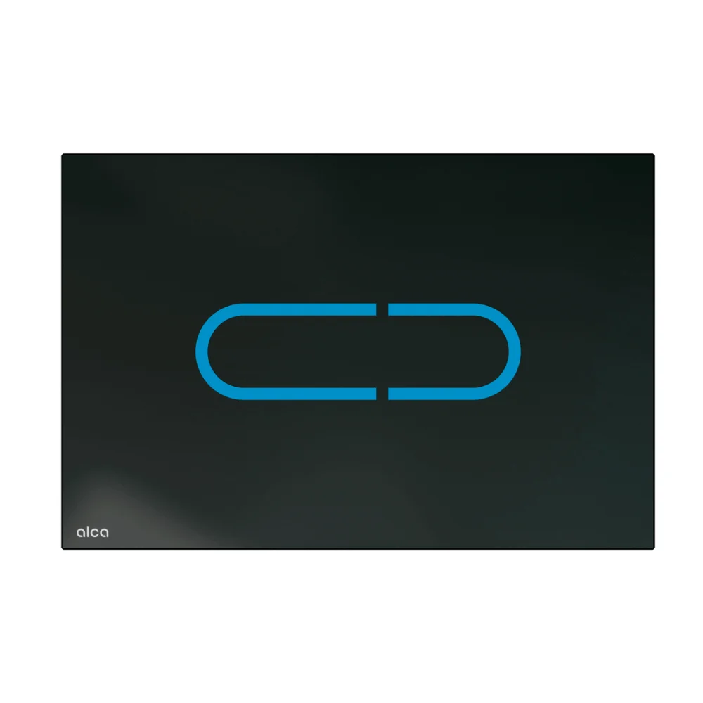 Clapeta actionare rezervor wc touch-free, sticla neagra Alcadrain NIGHT LIGHT-1-SLIM