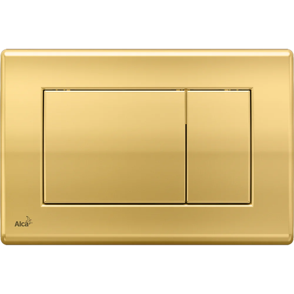 Clapeta rezervor wc auriu lucios cu doua butoane Alcaplast 275