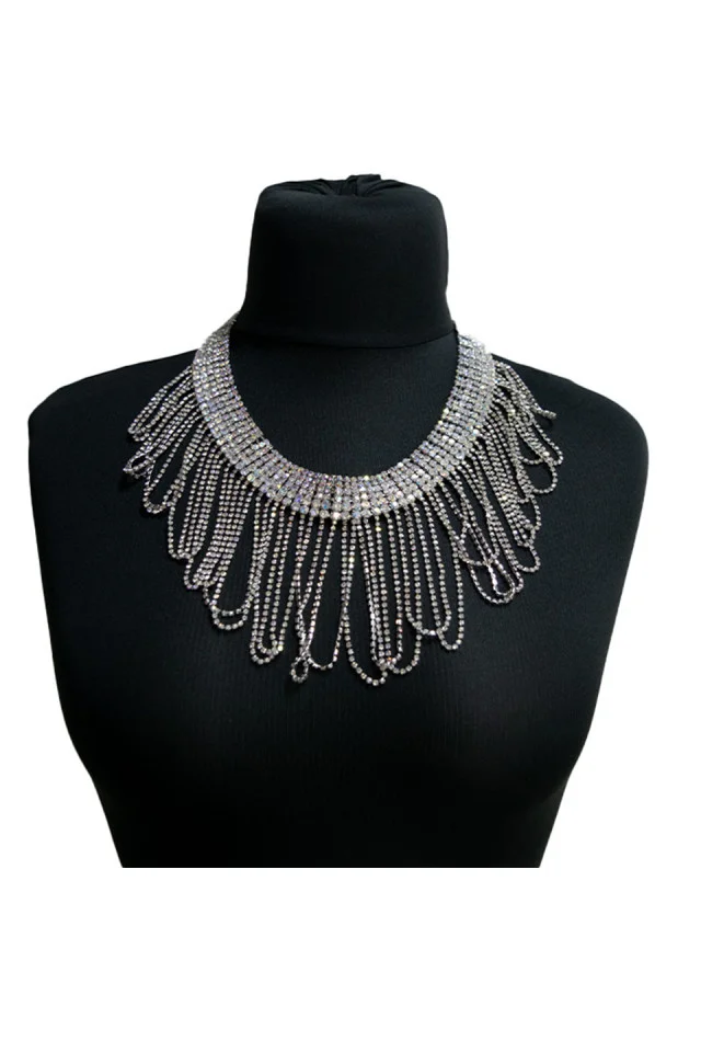 Colier Plastron cu pietre semipretioase, la baza gatului, CP012