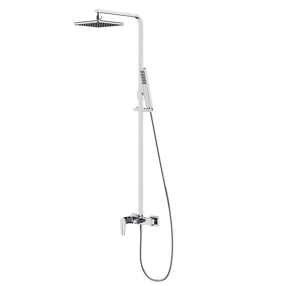 Coloana de dus Cersanit Mille, baterie monocomanda, crom lucios