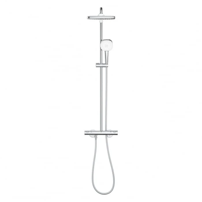 Coloana de dus crom cu baterie termostatata Grohe Tempesta 250 Cube