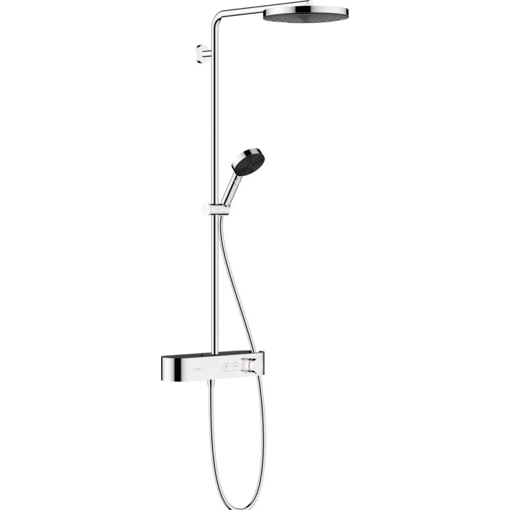 Coloana de dus crom lucios Pulsify S 1jet cu baterie termostatata Hansgrohe ShowerTablet Select 400