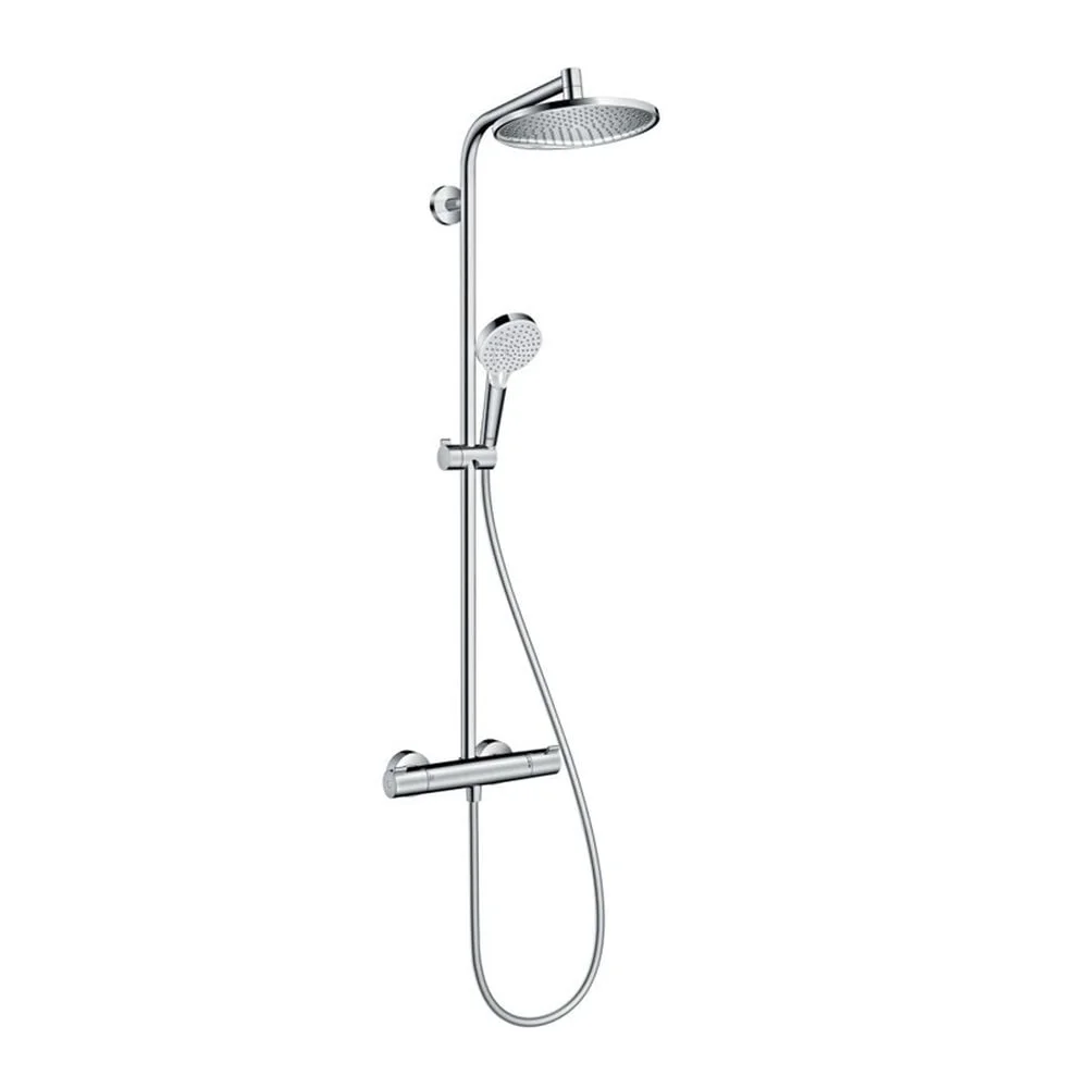 Coloana de dus cu baterie termostata, culoare crom, Hansgrohe Crometta S240