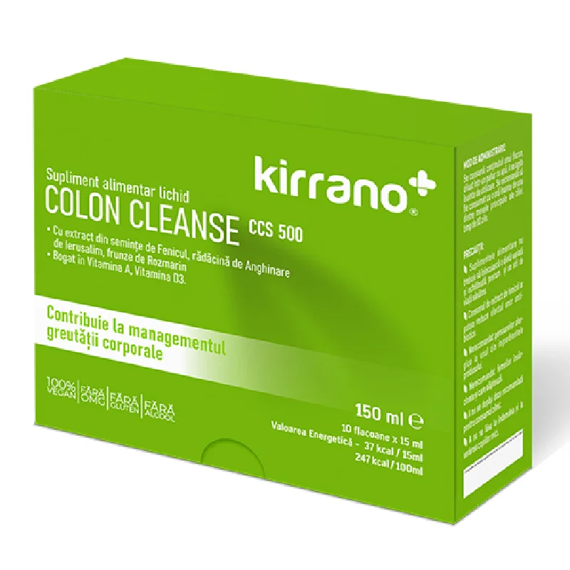Colon Cleanse CCS500,10 flacoane*15 ml, Kirrano