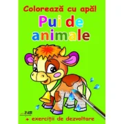 Coloreaza cu apa! Pui de animale (+exercitii de dezvoltare)