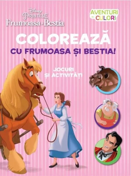 Colorează cu Frumoasa și Bestia - Paperback brosat - Litera