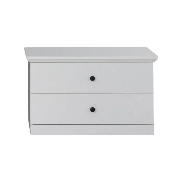 Comoda BRANDSON, 2 sertare, alb, 81x41x49 cm