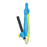 Compas plastic cu creion Keyroad Flow KR971523/KR971522, caseta PVC, diverse culori, 10 bucati/display