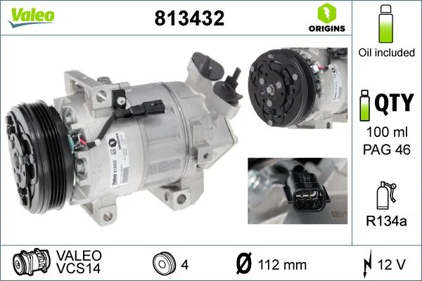 Compresor, climatizare VALEO 813432
