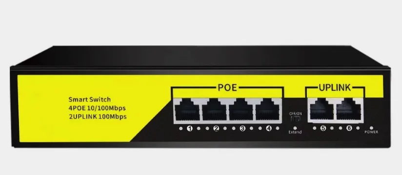 Comutator inteligent de retea Andowl Q JH09 POE cu 6 porturi 100M