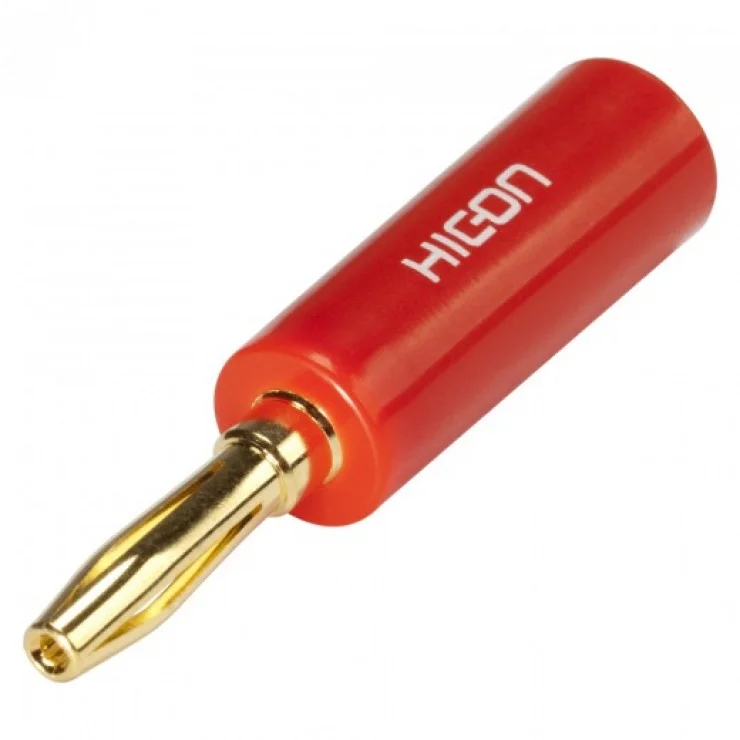 Conector banana rosu, HICON HI-BM01-RED