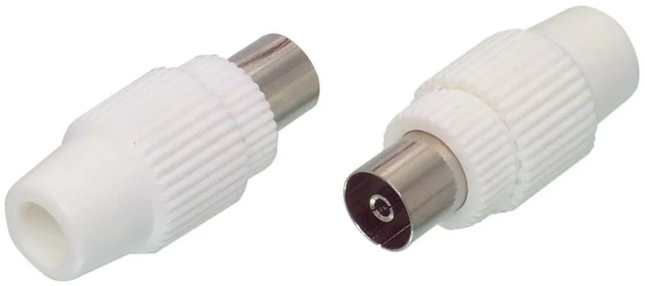 Conector coaxial TV plastic mama, CX-SOCKET5-WL