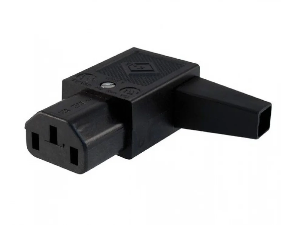 Conector de alimentare 230V/F IEC C13 unghi mama, cs220/f90