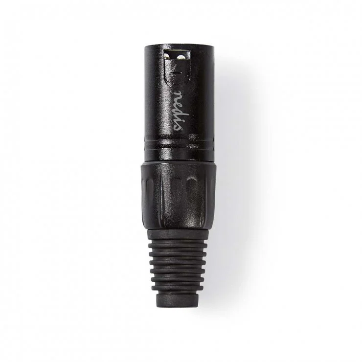 Conector de lipit XLR 3 pini tata, Nedis COTP15900BK