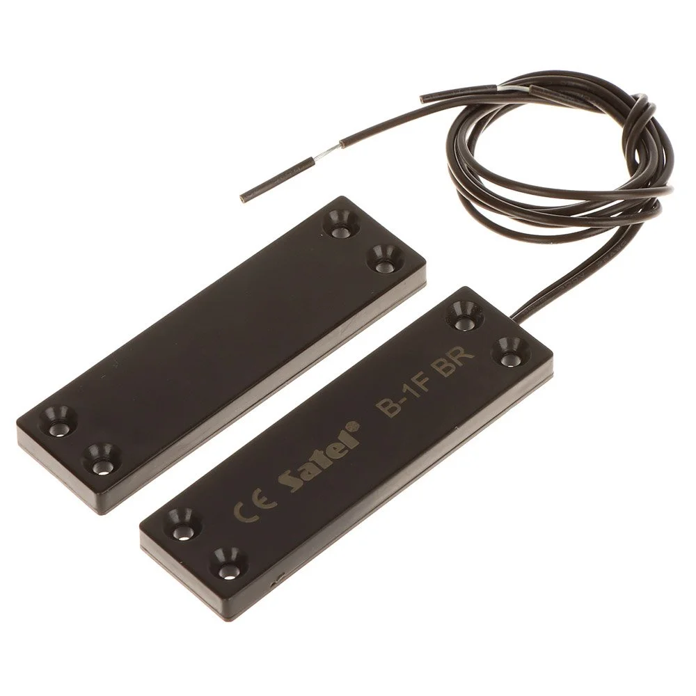 Contact magnetic lateral Satel B-1F BR, aparent, plat, maro