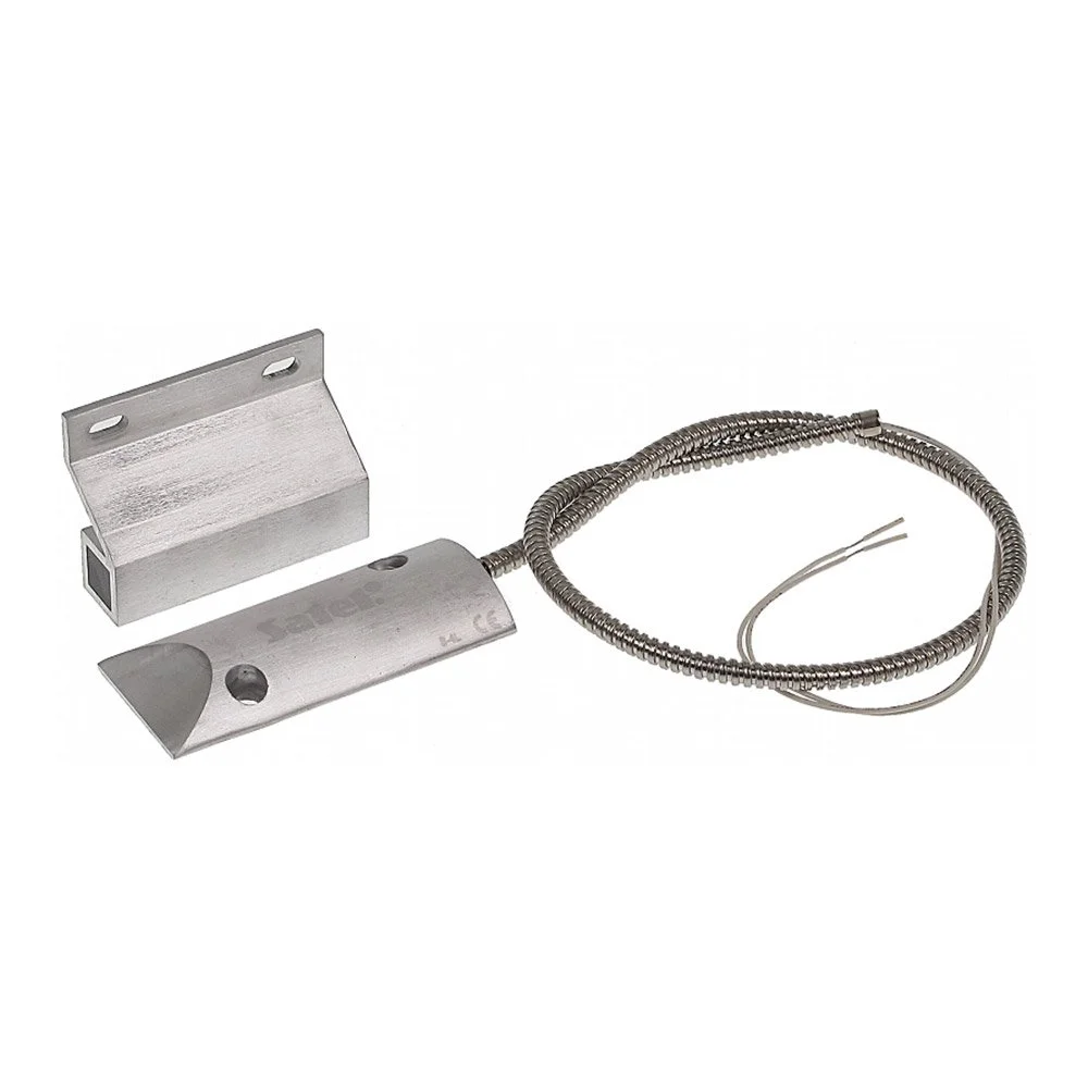 Contact magnetic pentru porti Satel B-4L, aparent, cablu armat, NO, metal