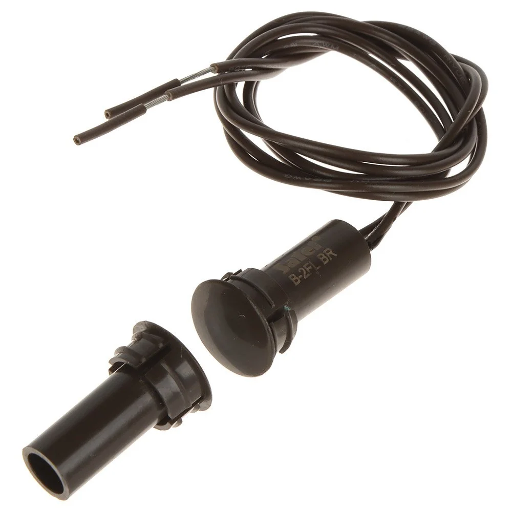 Contact magnetic Satel B-2FL BR, incastrat, NO, maro