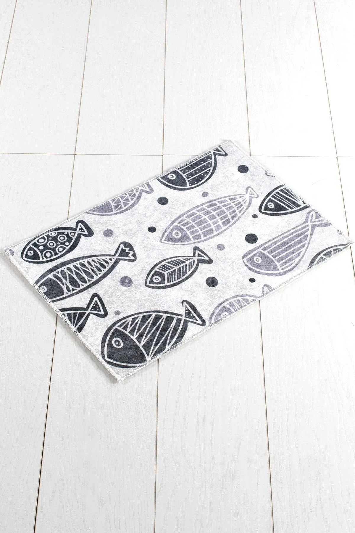 Covor de baie, Gri - Negru