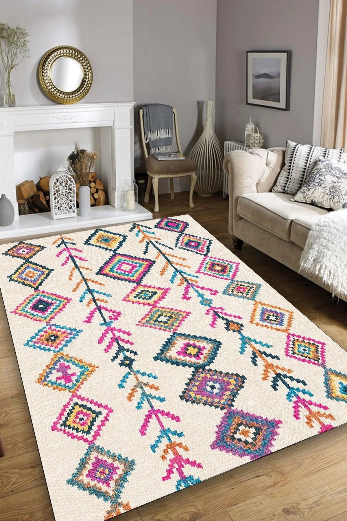 Covor de living / dormitor Bucovina, Lavabil, Antiderapant (diverse dimensiuni)