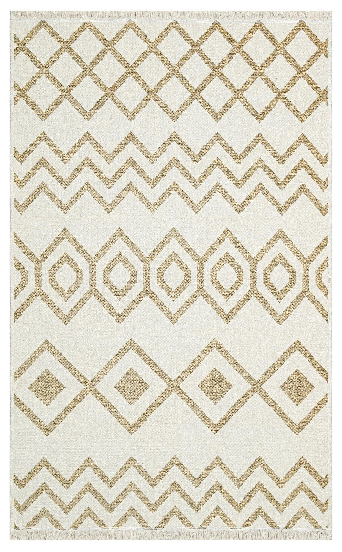 Covor de living / dormitor Maze Home MONDO Reversibil, Cream Beige 01 (diverse dimensiuni)