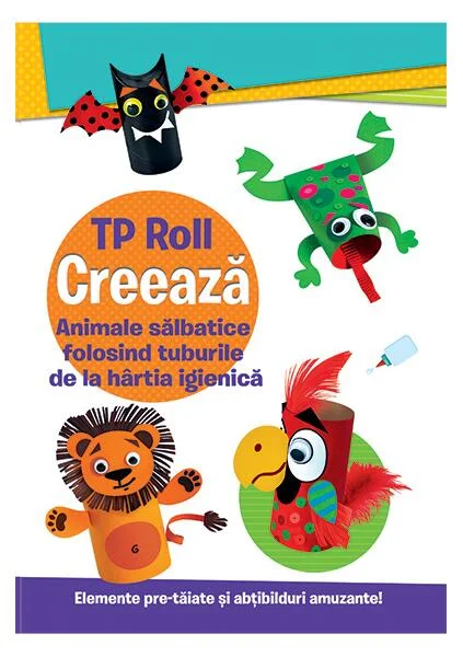 Creează animale sălbatice folosind tuburile de la hârtia igienică - Paperback - *** - Prestige