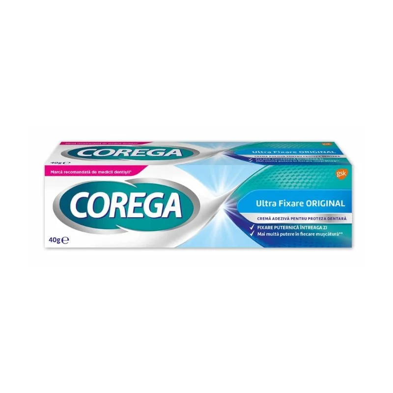 Crema adeziva pentru proteza dentara Ultra Fixare Original, 40 g, Corega