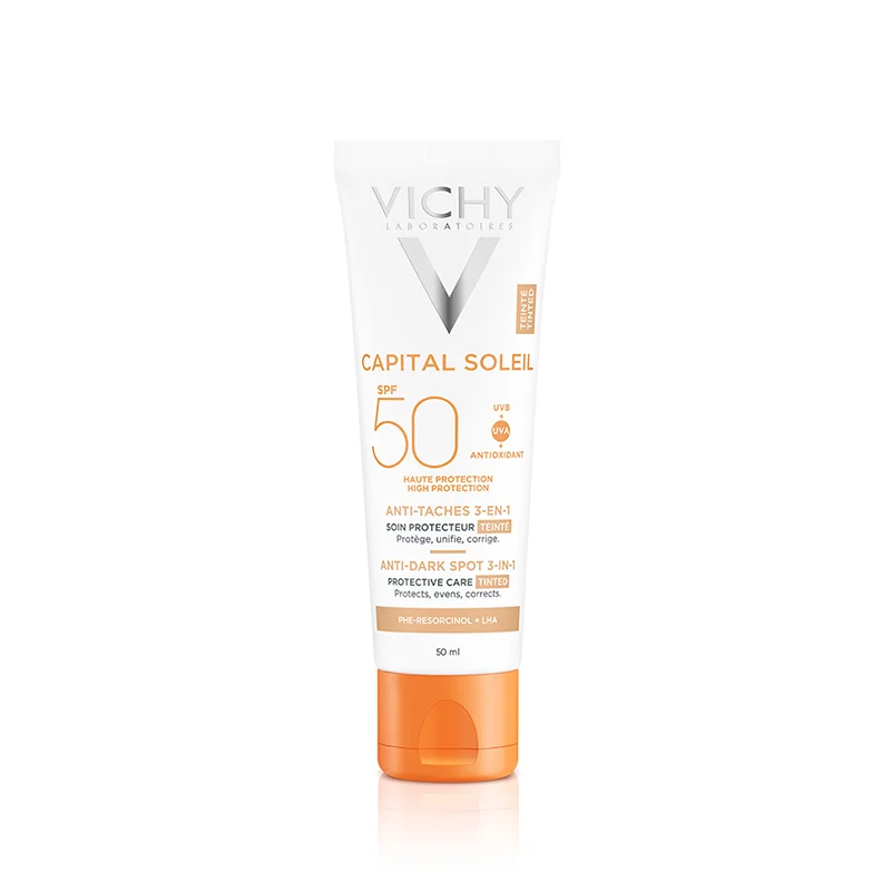 Crema colorata cu protectie solara pentru fata SPF50+ Capital Soleil, 50ml, Vichy