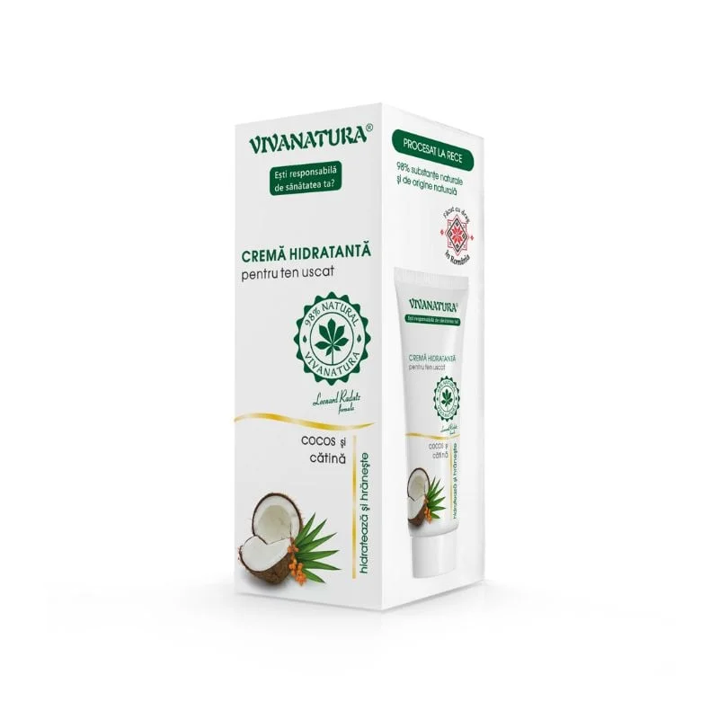 Crema de fata hidratanta pentru ten uscat, 75 ml, VivaNatura