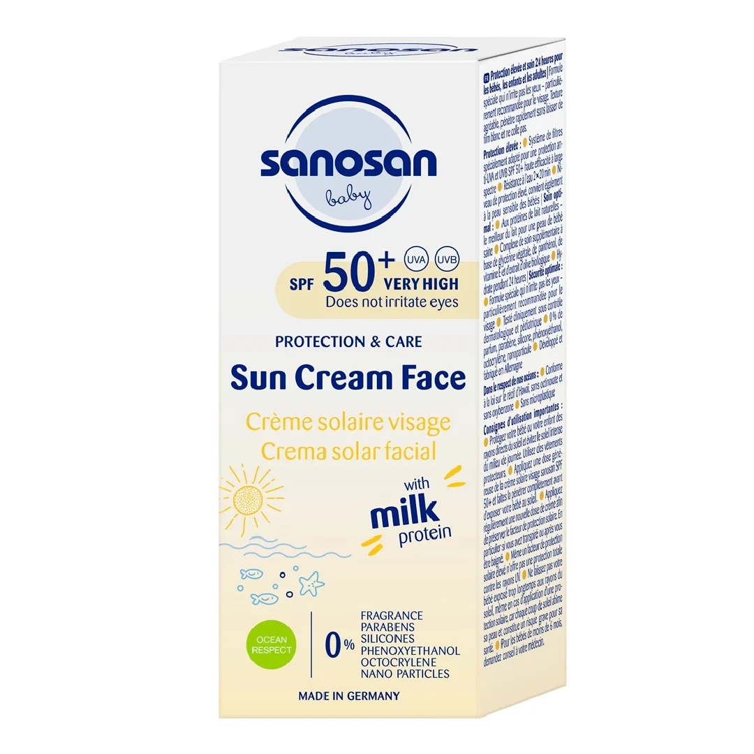 Crema de fata pentru copii cu protectie solara SPF50+, 30 ml, Sanosan