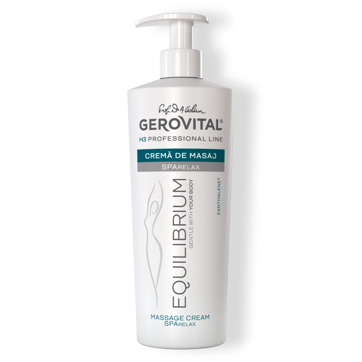 Cremă De Masaj Corporal Sparelax Pentru Relaxarea și ngrijirea Pielii Cu Zantalene, Gerovital H3 Equilibrium, 500 Ml