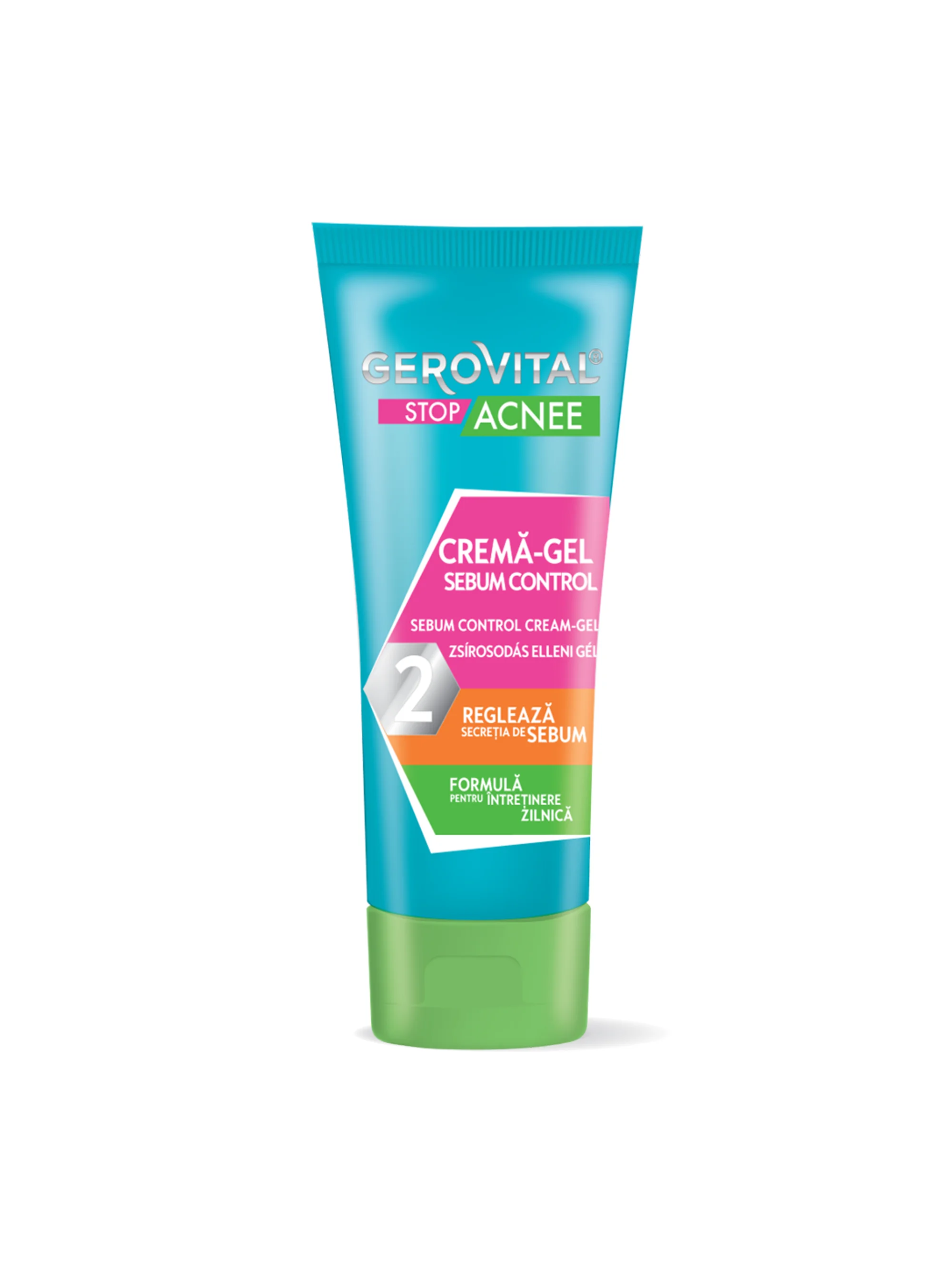 Cremă Sebum Control Matifiantă, Gerovital Stop Acnee, 50 Ml