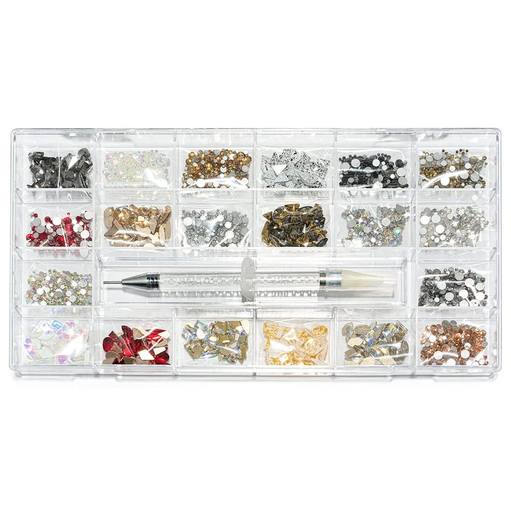 Cristale de unghii MIX 1000 bucati