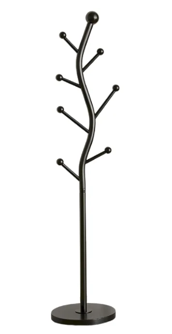 Cuier pentru haine in forma de S cu 7 carlige otel carbon 178 x 30 cm negru